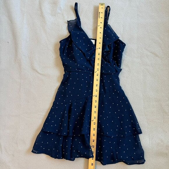 Japna Dresses & Skirts - Japna - Polka Dot Ruffle Rumper Dress  With Adjustable Straps Size S